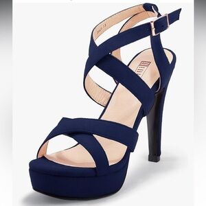 Elegant Navy Blue Women's Heels
